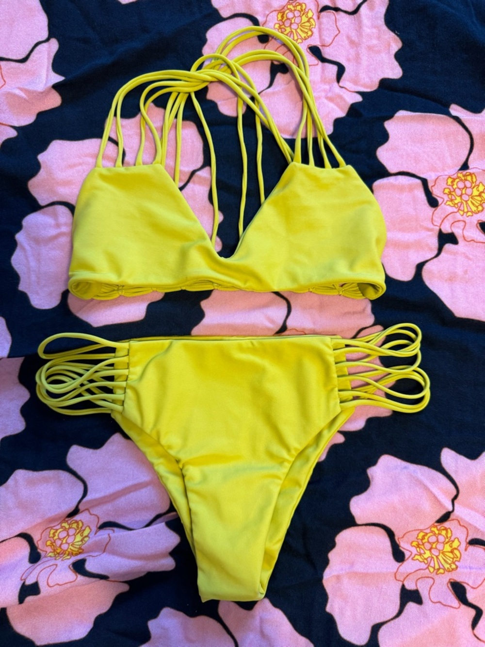 Neon Yellow MIKOH Bikini Set